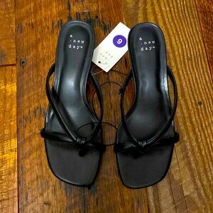 Black Sandal Heels • a new day • Size 6
